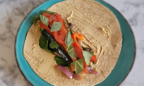 Grilled Vegetable & Hummus Wrap