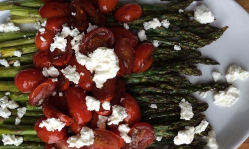 Asparagus with Balsamic Tomatoes