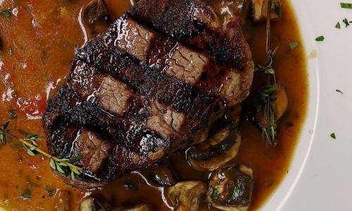 Pork Chops With Caramelized Onion & Mushroom Sauce